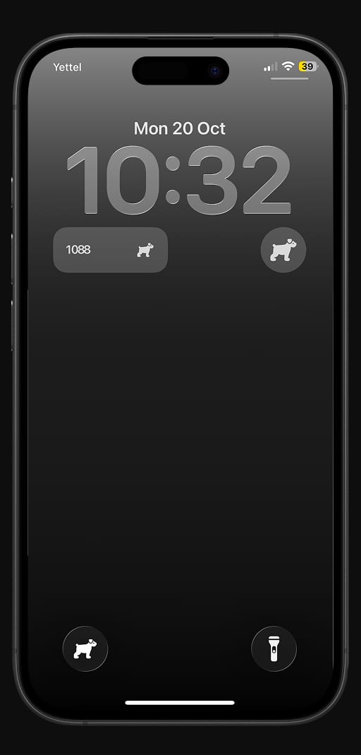 Klicker App Widgets on iOS Lock Screen